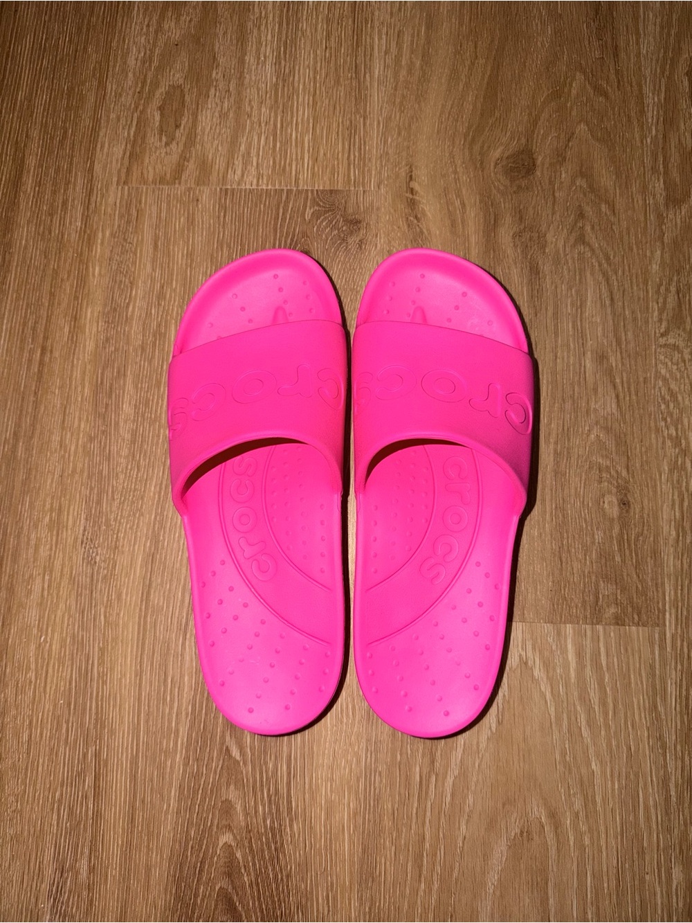 CROCS Hot Pink Slide Sandals